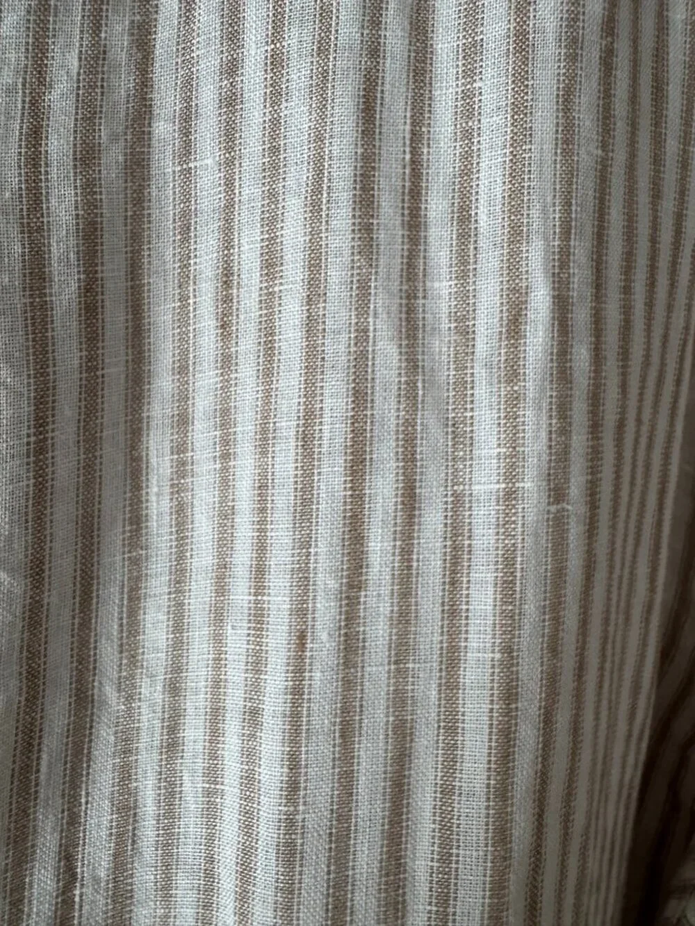 Tailored Slim Fit Linen Stripe Shirt - Lg